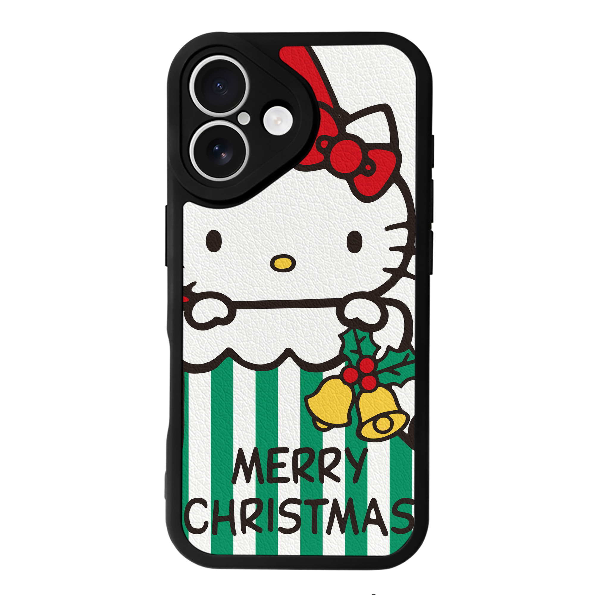 （画像用） Hello Kitty ハローキティ 【iPhone 16シリーズ対応】シリコンスマホケース（レザー調） 材質：シリコン